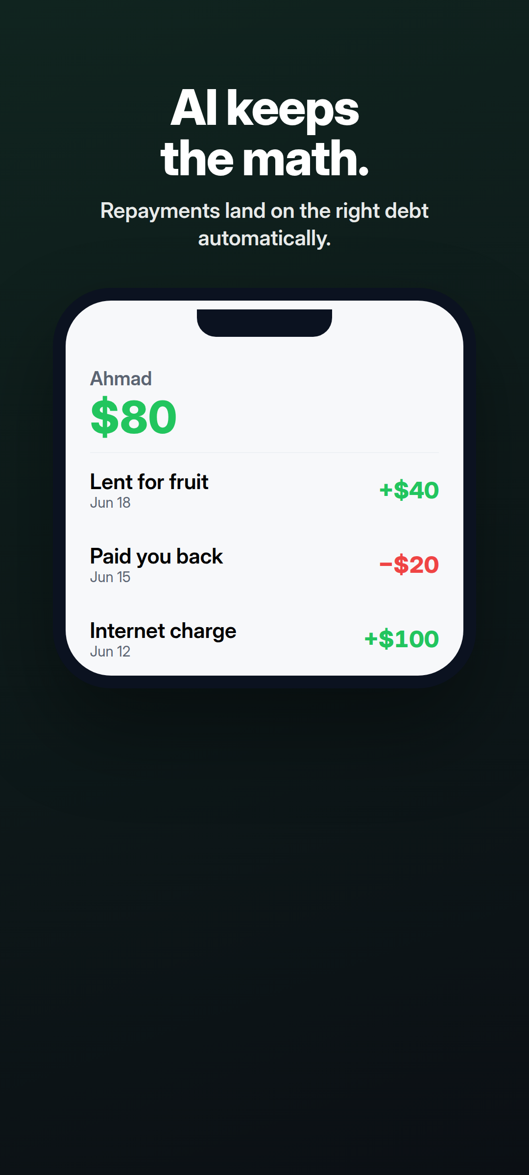 AI keeps the math on repayments